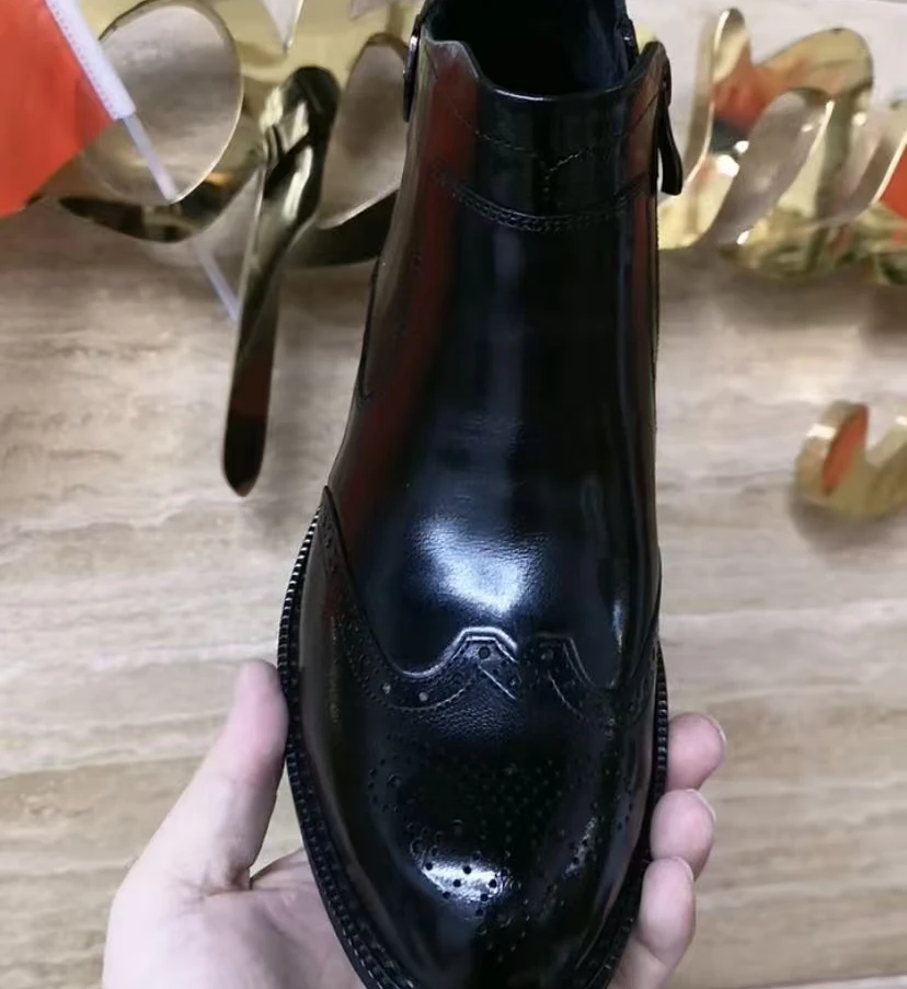 新款高品质男士全皮面休闲百搭时尚男鞋