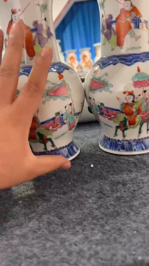 摆件瓷摆件瓷摆件麒麟送子花菇