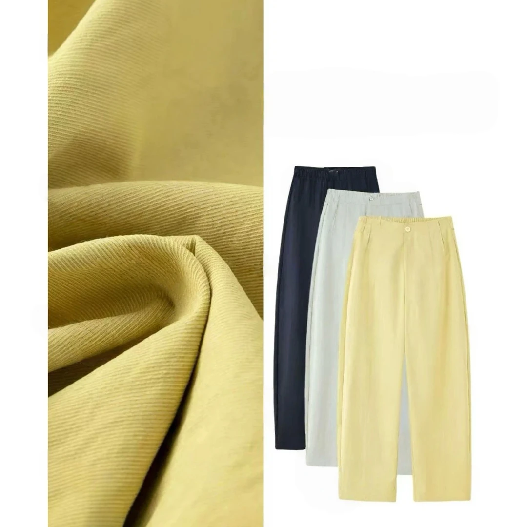 【专柜正品】夏季新品钛金 棉天 丝弯刀裤高腰窄版显瘦直筒裤1781