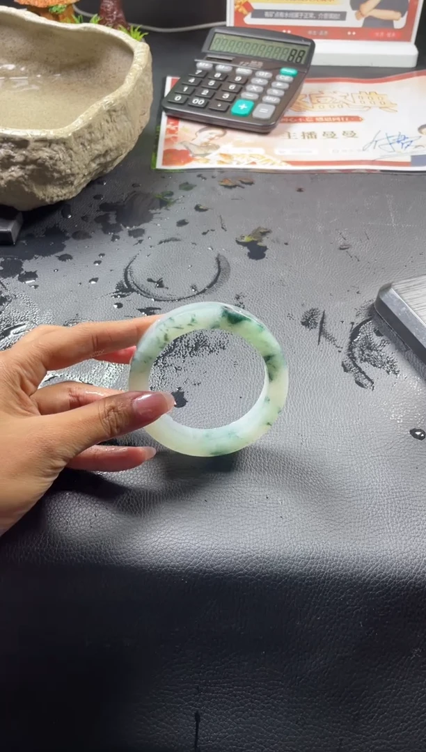 未镶嵌手镯定制翡翠翠影寒冰AJC15DZS