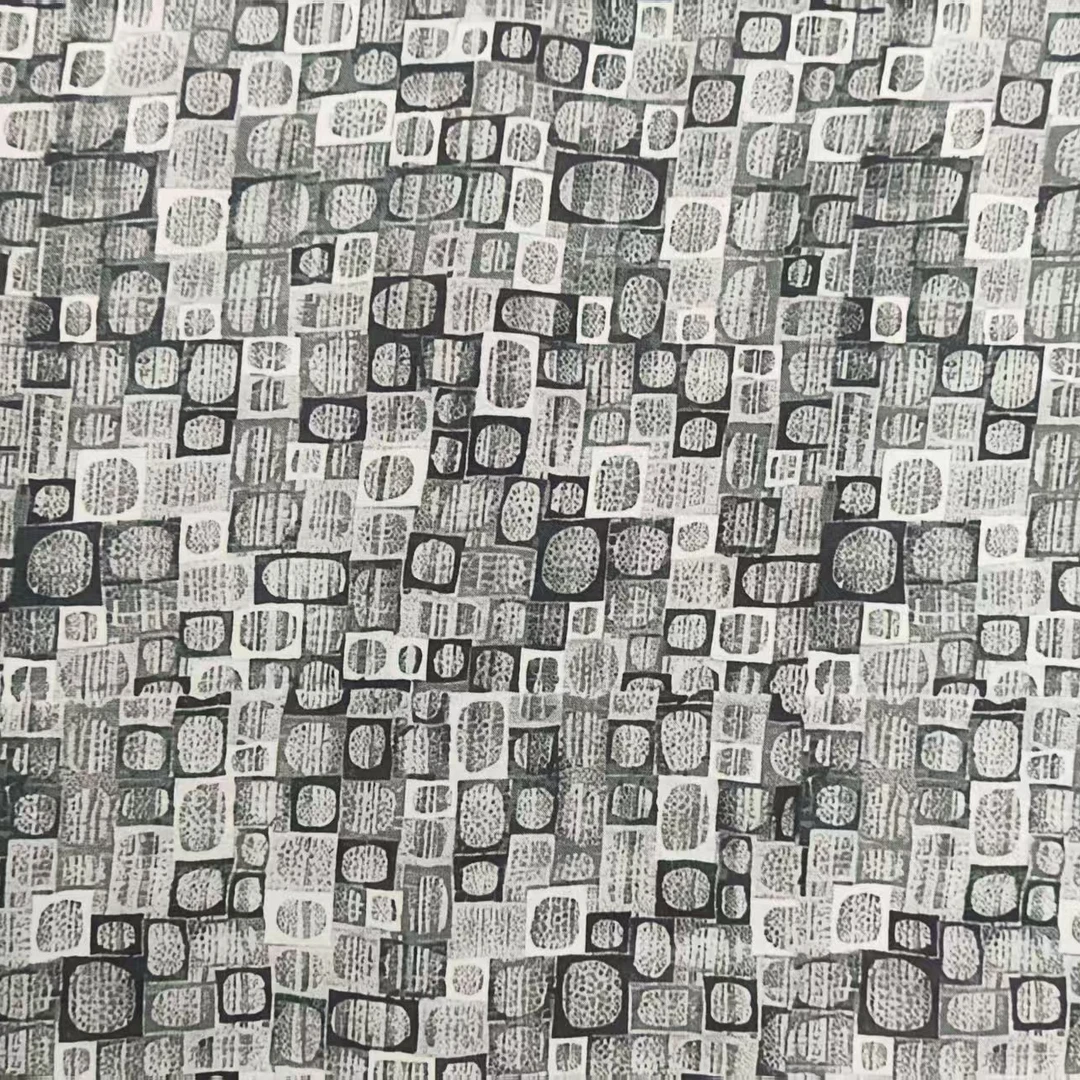 高支精品木棉 灰白方格 数码印花面料新工艺连衣裙旗袍柔软透气