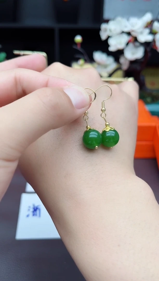 玛瑙/玉髓耳饰银S925镶嵌438000