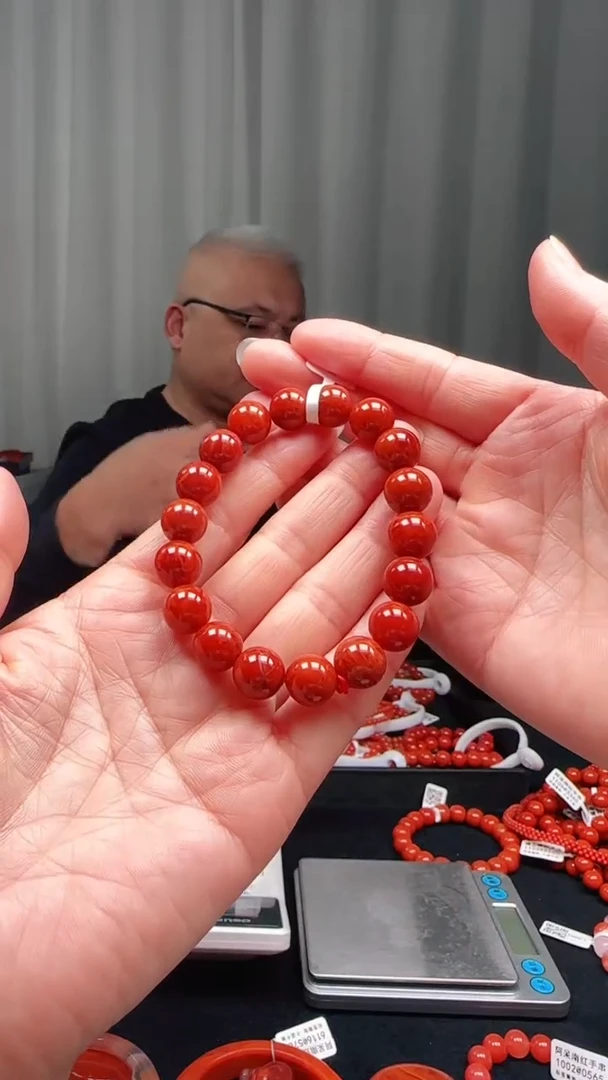 未镶嵌多样性发一件南红玛瑙【毕业级】11mm瓦西火焰纹圆珠单圈