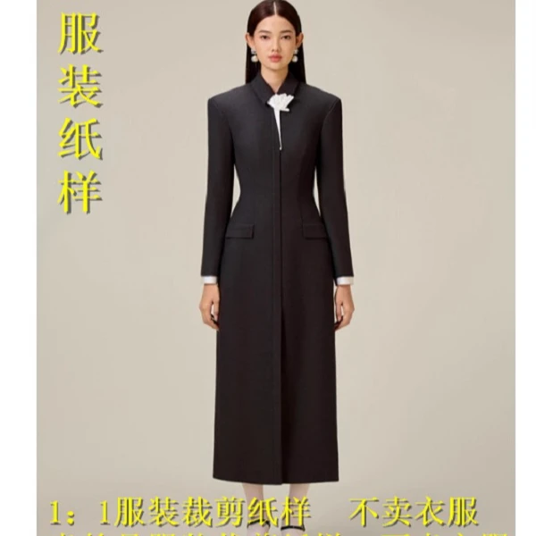 96929新款显瘦高腰连衣裙服装裁剪纸样不是衣服