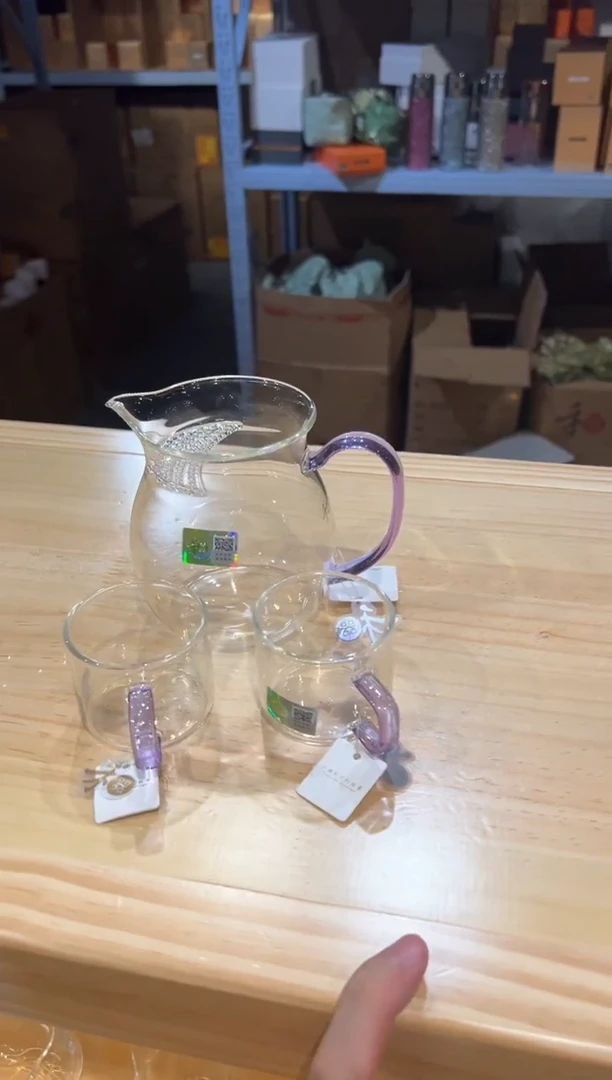 禾器-观禄煮茶器-浅紫色+清禾杯浅紫2只