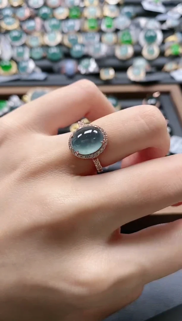 【闪购商品】翡翠戒指银S925镶嵌51511