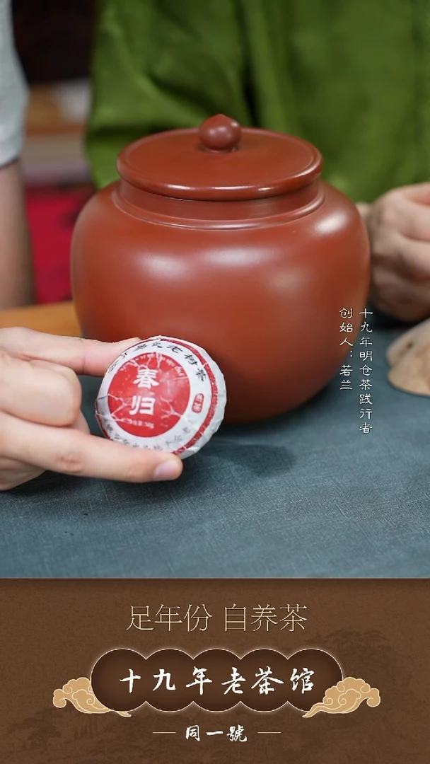 紫砂茶叶罐宜兴原矿一斤茶叶罐+10沱春归