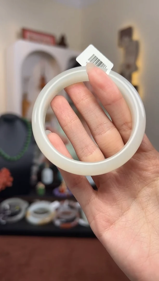 【闪购商品】和田玉手镯未镶嵌S11- 55mm 12*7.5mm 