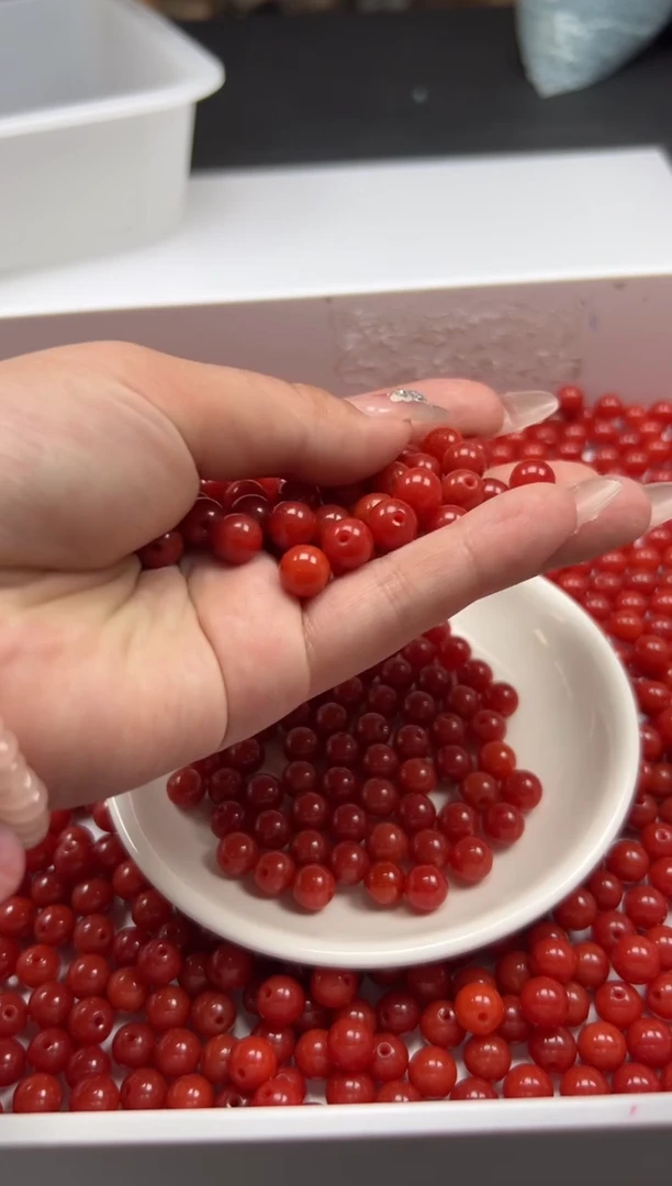 南红玛瑙未镶嵌颈饰w2185满肉南红8mm*40颗