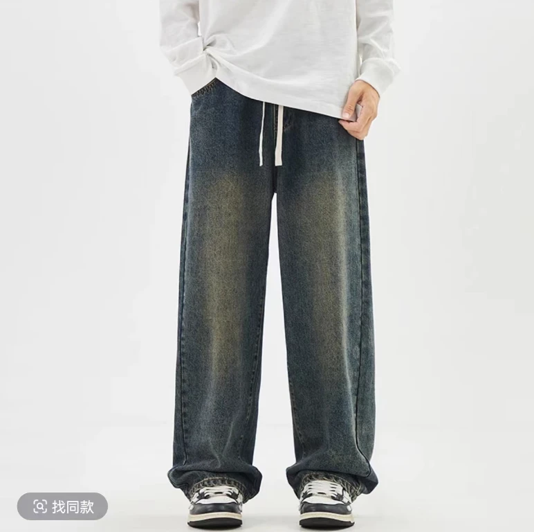 冰能量KZ-02爆款男士宽松运动休闲牛仔裤