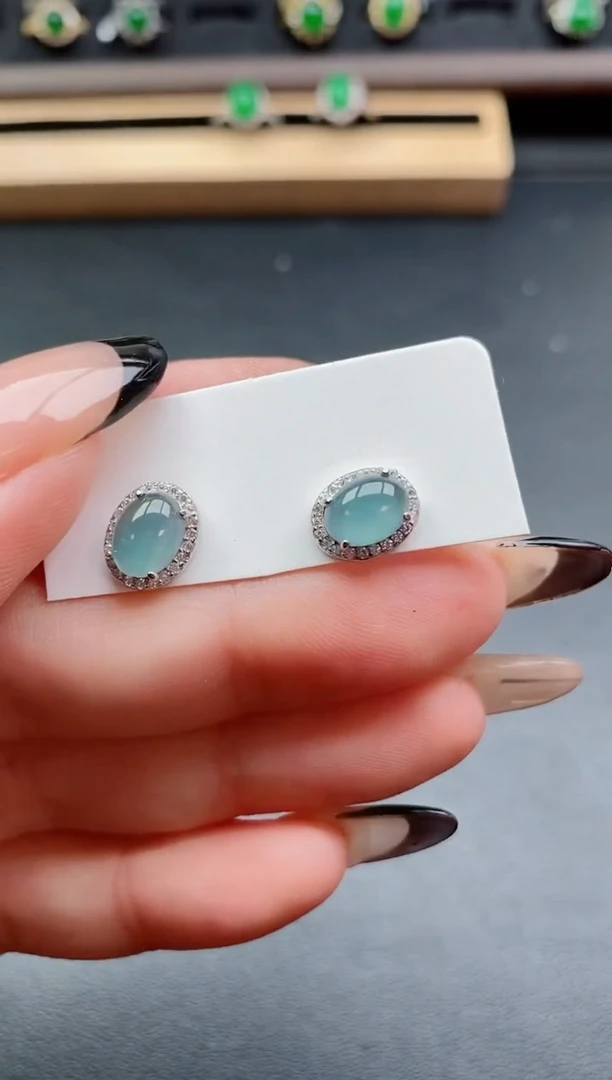 银S925镶嵌戒指翡翠1