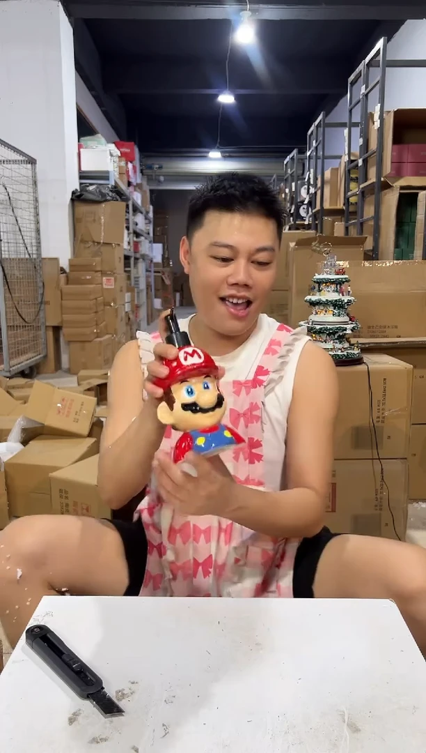 瓷片马里奥按压瓶 陶瓷材质