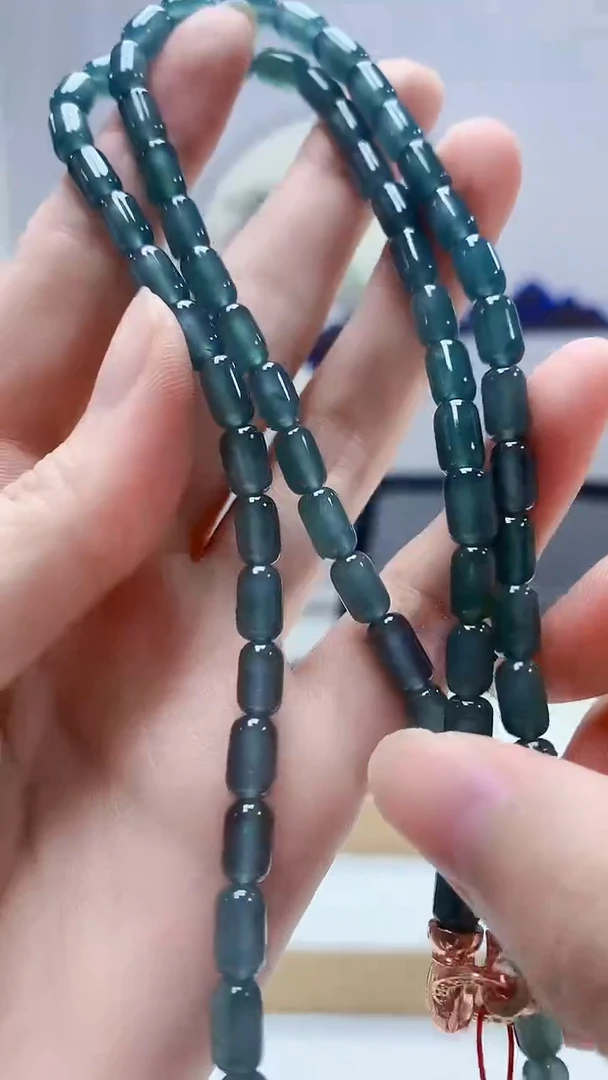 未镶嵌定制翡翠4852zm-毛货珠链60