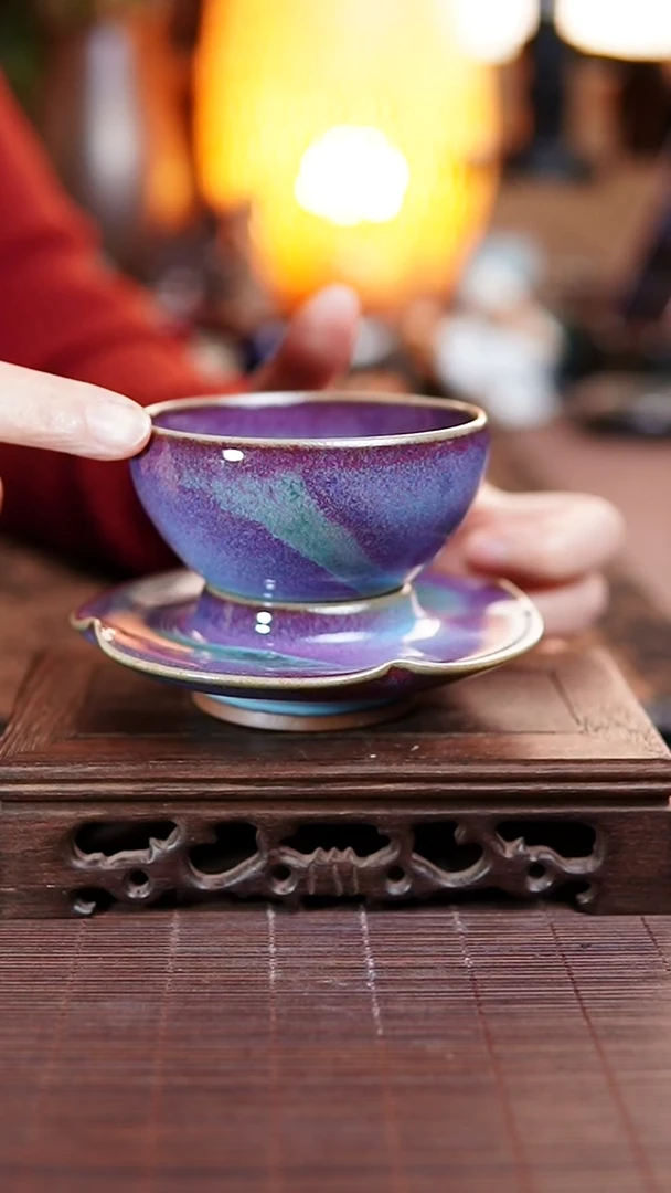 224泡泡盏 鸡心套盏 仿古