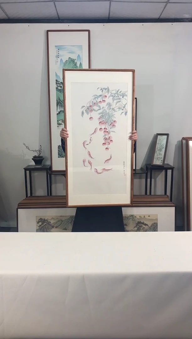 国画手绘*万事顺利*62*122cm