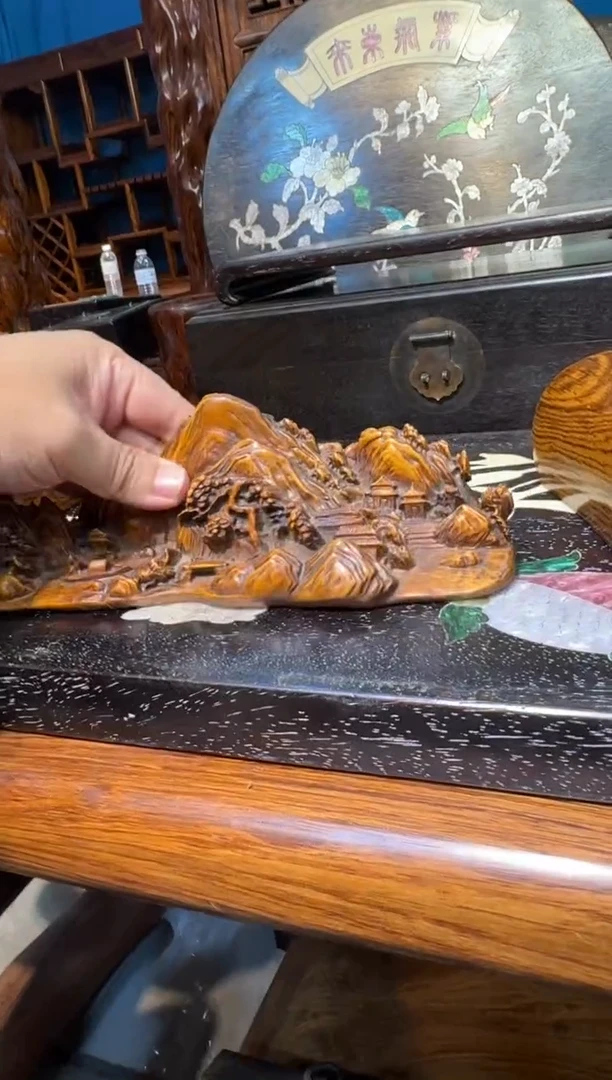 木黄杨木笔山摆件