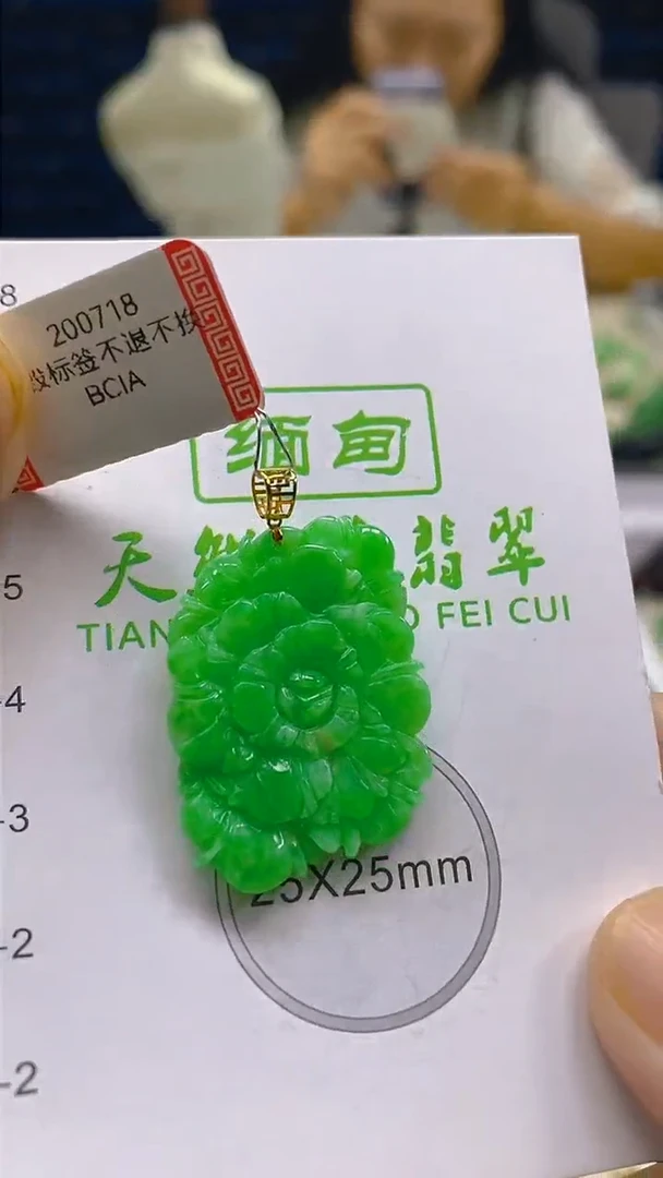 颈饰18K金镶嵌翡翠新号开播 全场乱卖