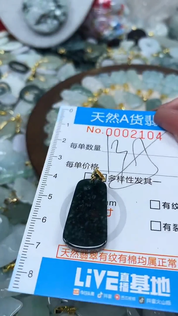 翡翠未镶嵌颈饰净货挂件-2104