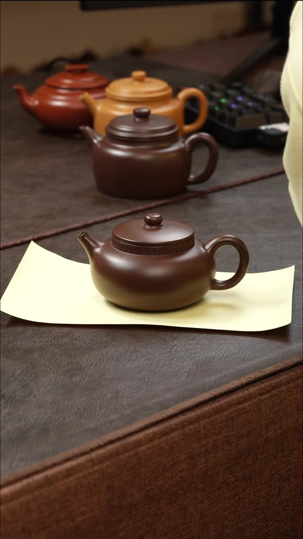 茶壶紫砂壶·21老紫泥平安175cc