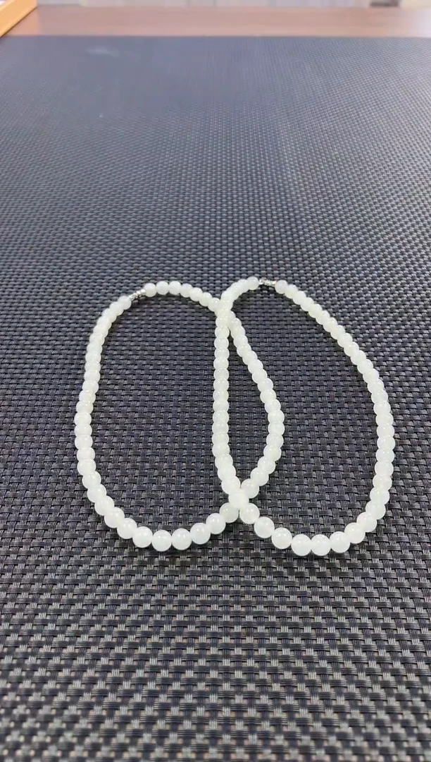 【闪购商品】和田玉项链未镶嵌白玉妈妈链约8mm+（多样性发一件）