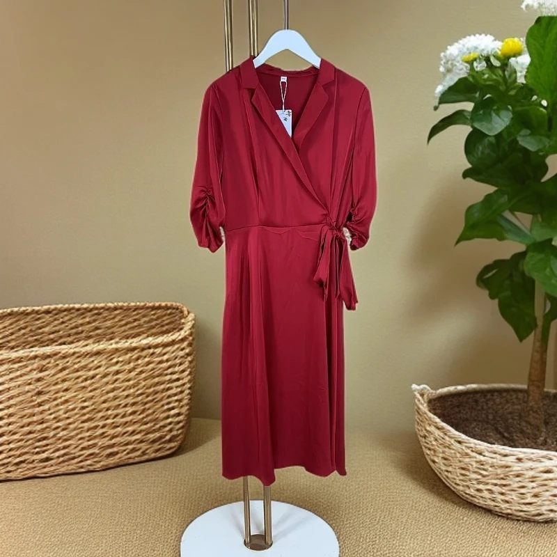 5L2332款气质时尚纯色夏季修身优雅显瘦连衣裙