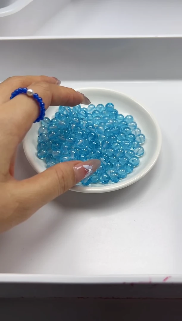 蓝宝石颈饰未镶嵌x624海蓝宝蓝宝石8mm*2颗