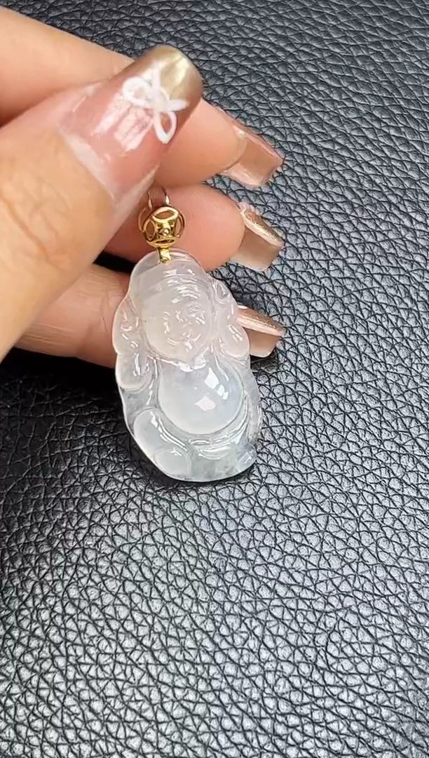 【闪购商品】翡翠颈饰18K金镶嵌YM364 米爷爷吊坠