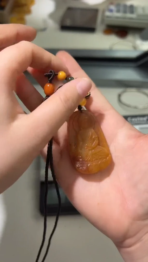 裸石琥珀未镶嵌琥珀蜜蜡吊坠