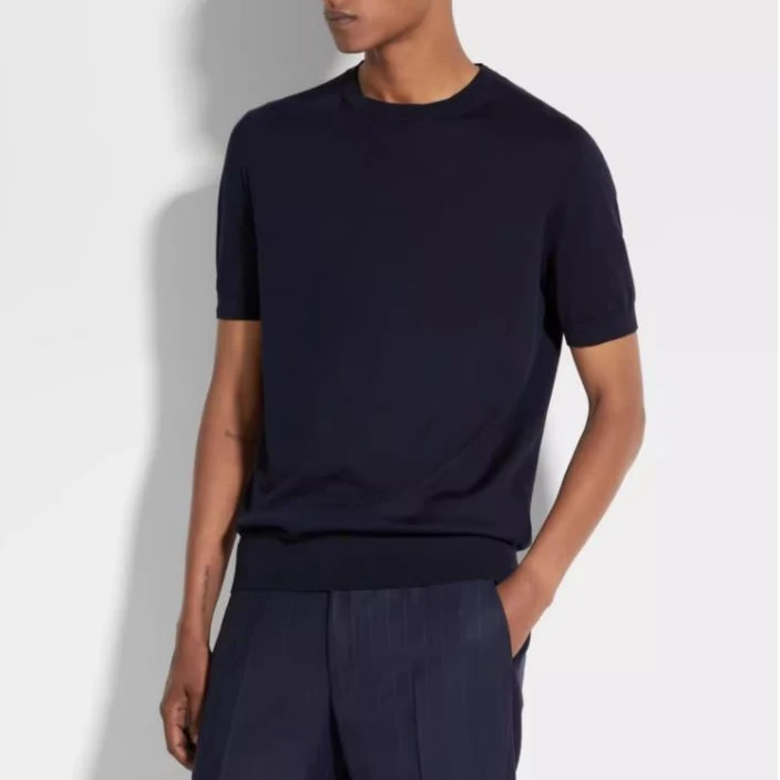 【贵气松弛】夏季 杰+简约圆领短袖羊毛T恤男士