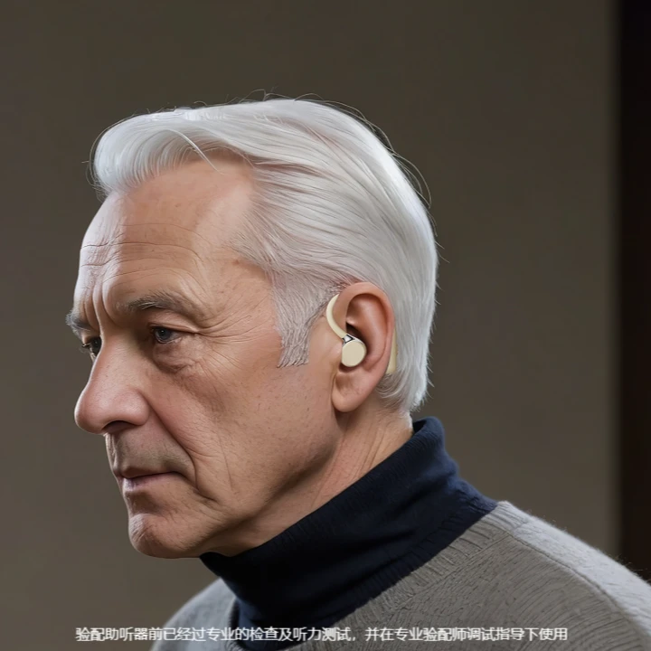 飞声耳背式助听器FSH9-50AI降噪风噪50通道啸叫抑制50dB高增益IP68级防水