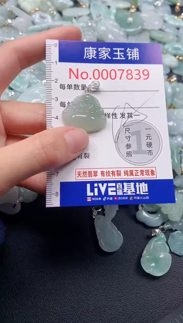 吊坠(不含链)未镶嵌翡翠7839