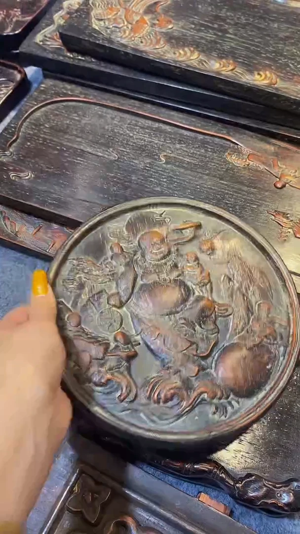 木紫檀雕刻一物一拍