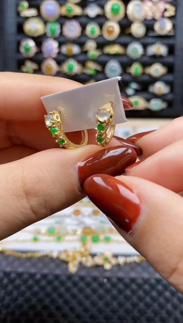 银S925镶嵌戒指翡翠483