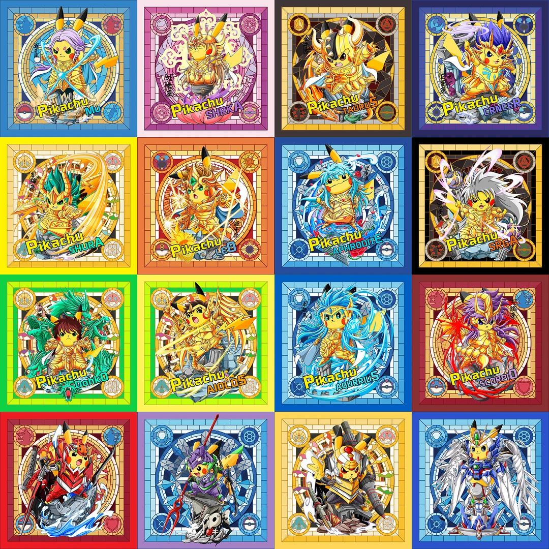 宝可梦潮玩艺术版画冰箱贴（内芯版画可拆）10*10
