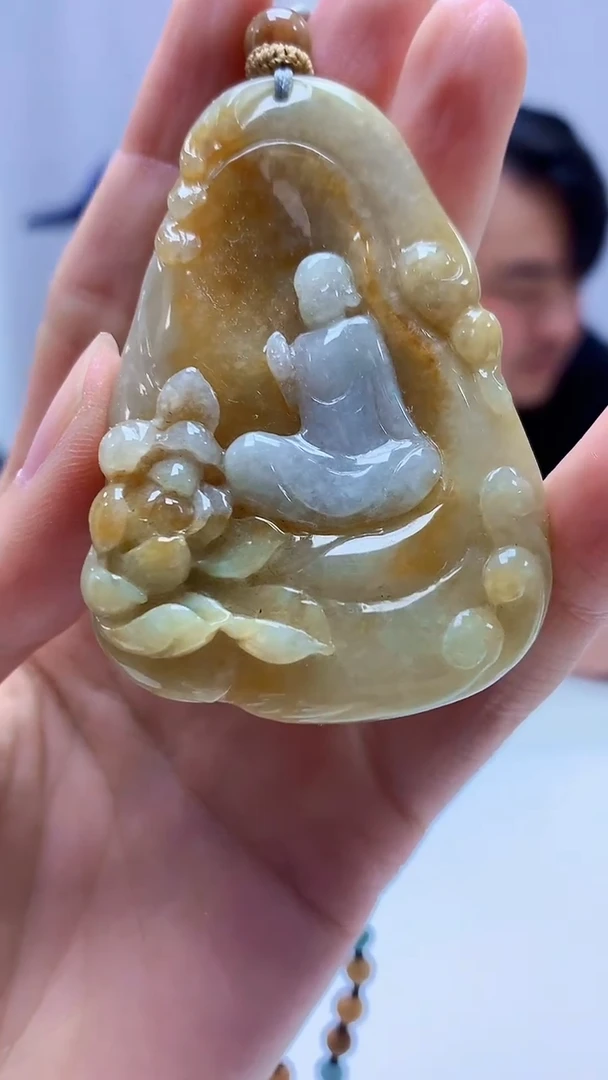 【闪购商品】定制翡翠未镶嵌5060zm-毛货赠珠链人物194