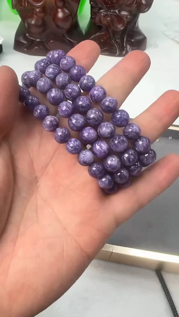 【闪购商品】查罗石（紫龙晶）手链未镶嵌XL4792约8mm多样性发一件