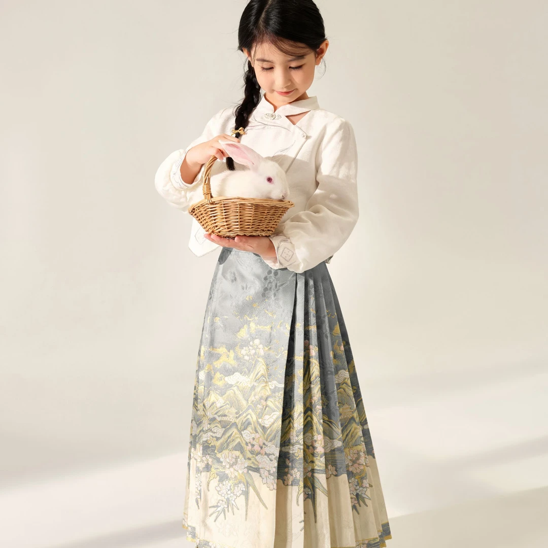 西子问女童汉服【朝霞词】四季款儿童明制改良中国风马面裙线下专款