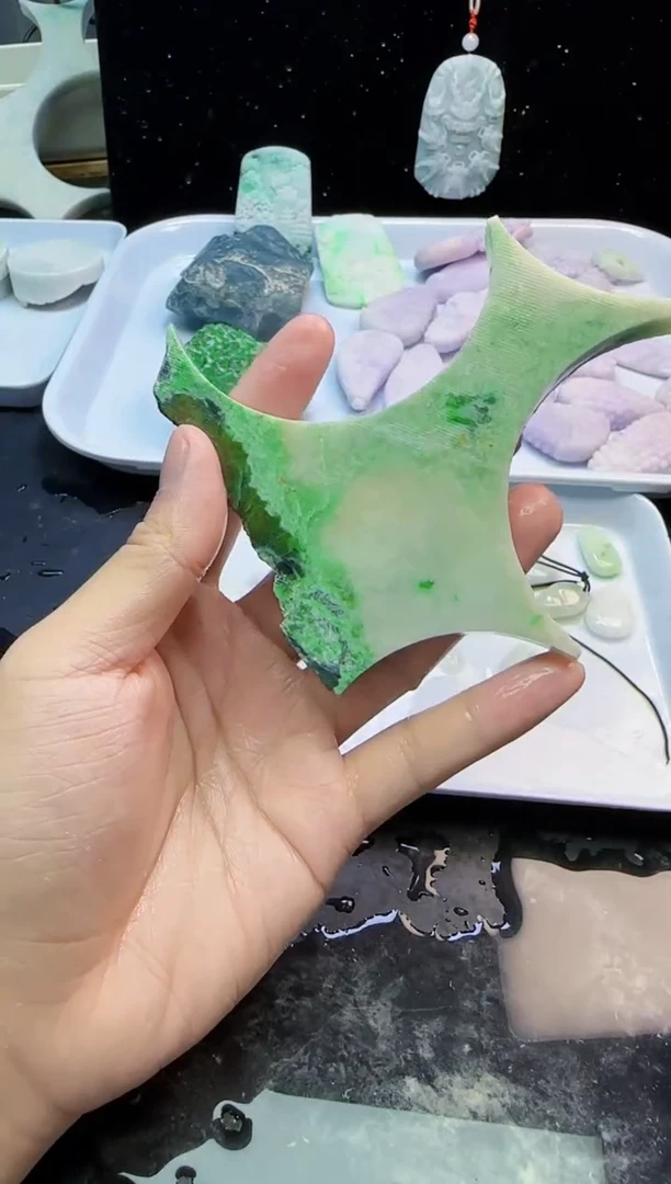 颈饰未镶嵌翡翠035天然A货翡翠