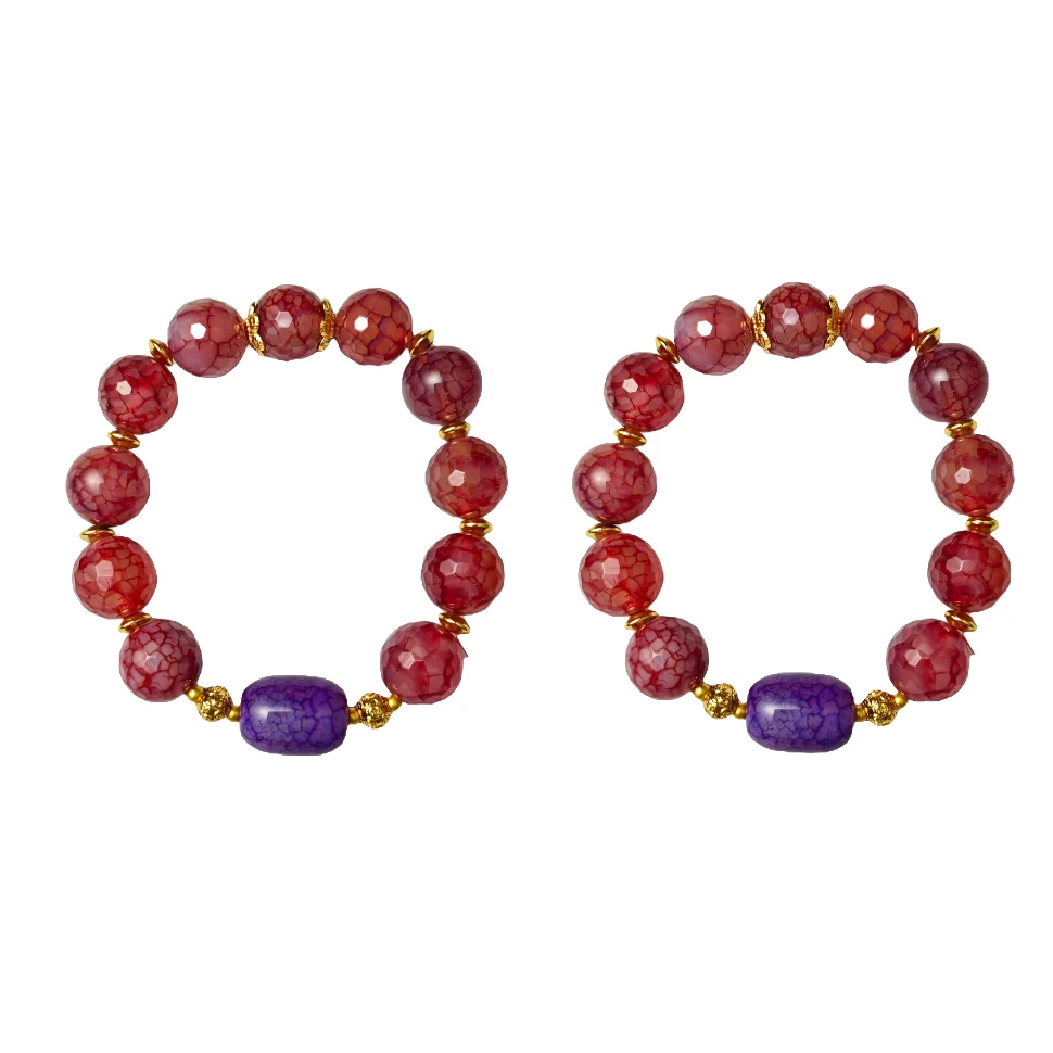 龙鳞纹舒俱玛瑙手串C01-325赠礼盒（多样性发其一）