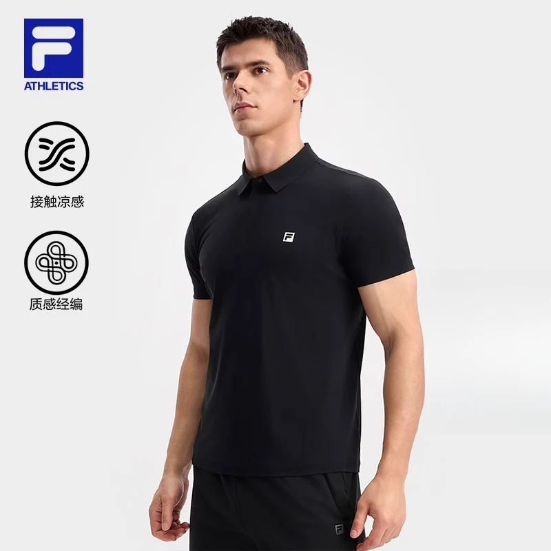 【凉感速干】斐乐夏季男子polo短袖薄款透气运动休闲T恤A11M531103F