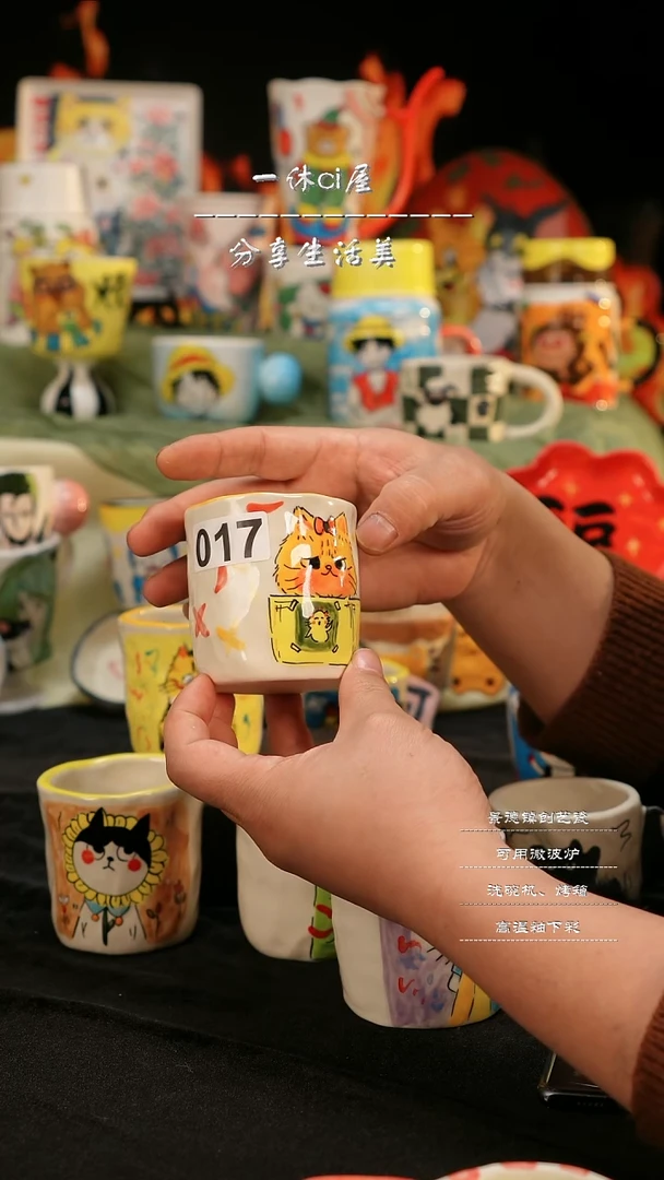 【闪购商品】摆件亲工手绘陶瓷-