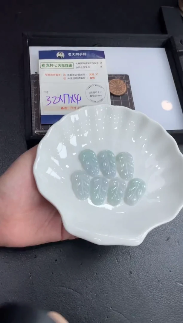 【闪购商品】翡翠挂件未镶嵌叶子FL04配绳/多样性发其一CP