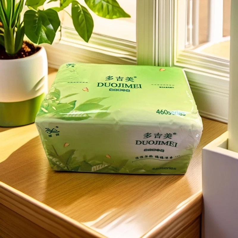 茶韵抽式抽纸纸巾餐巾纸家庭装实惠大包卫生纸8包4层柔软面巾纸