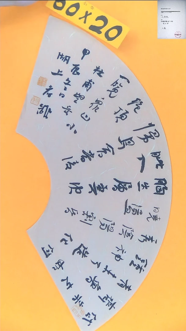 【闪购商品】书法江孝龙书法扇面望岳60*20