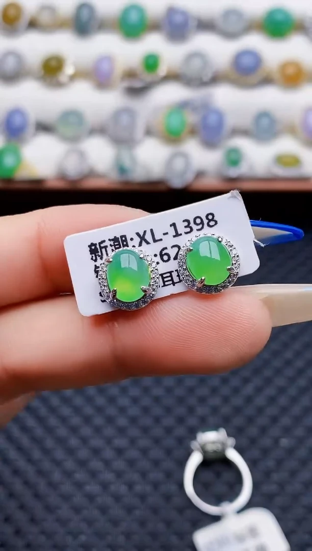 银S925镶嵌戒指翡翠2232