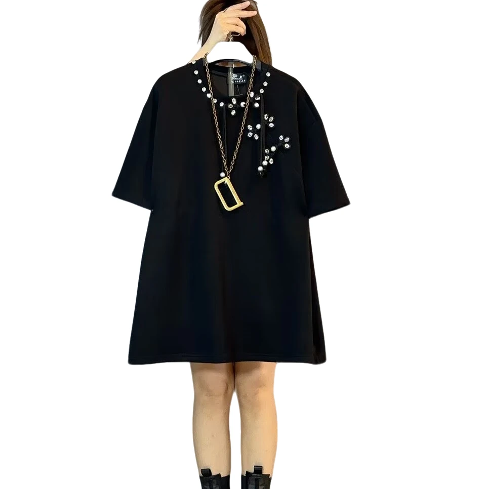 大维罗依新款大码国风盘扣钉钻宽松遮肉大衫