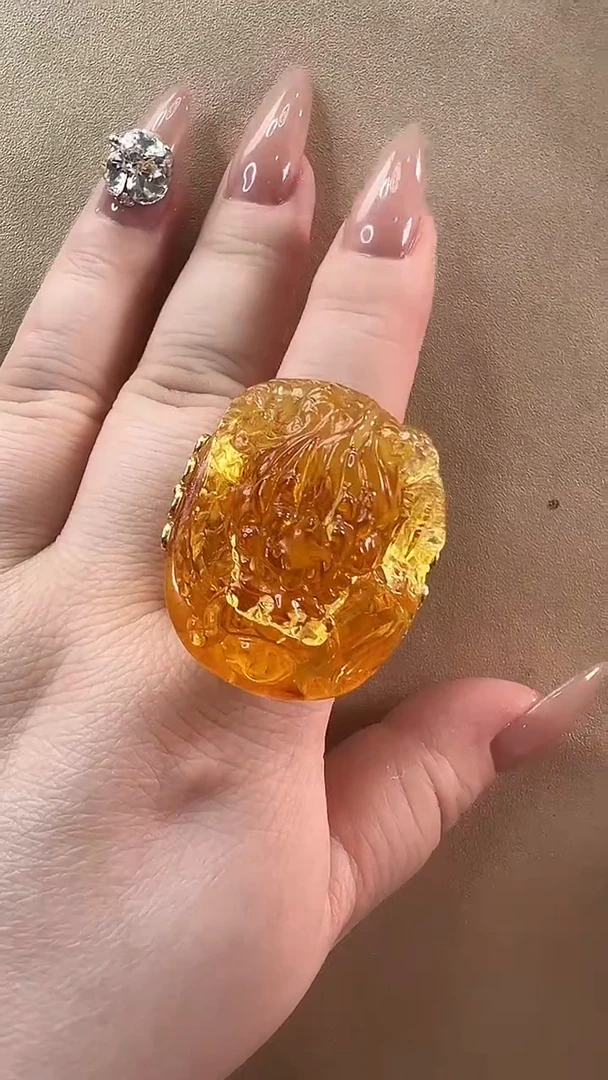 【闪购商品】琥珀戒指未镶嵌戒指