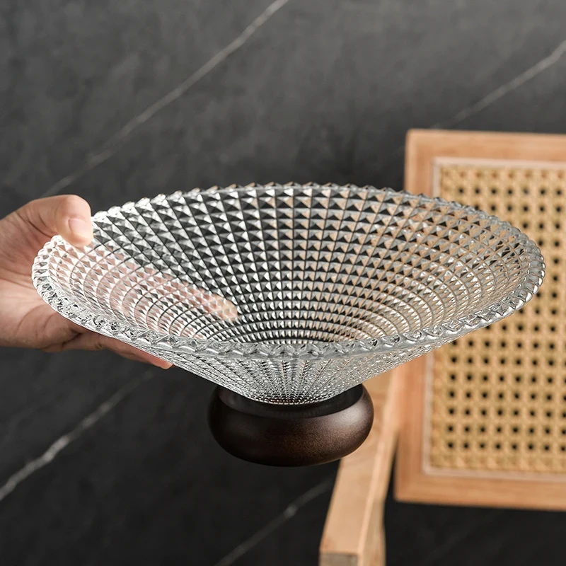 果盘客厅家用果篮新款精致玻璃水果盘高档糖果家庭盘