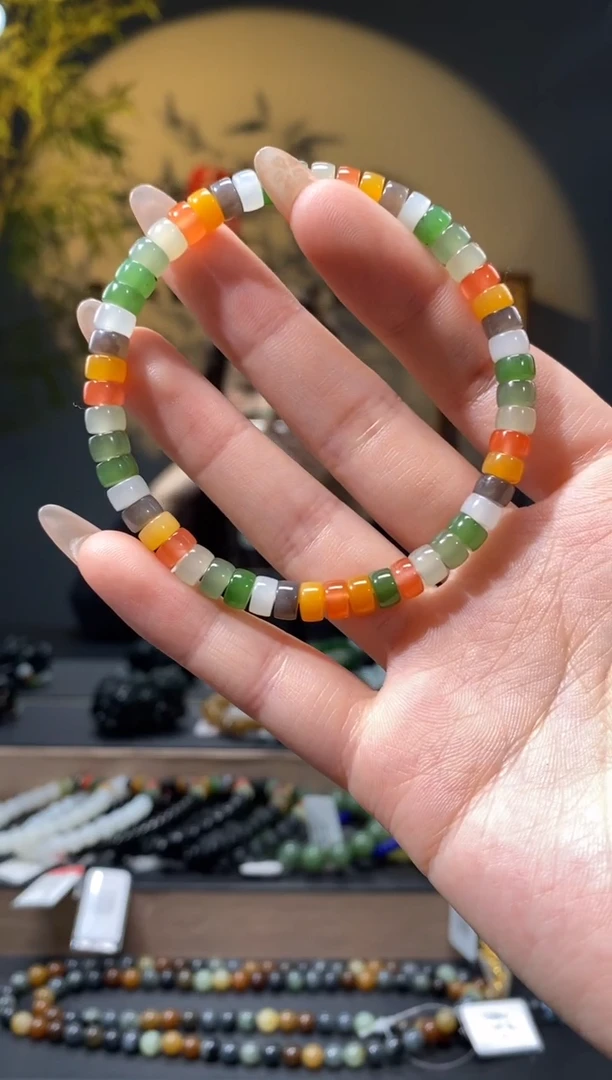 【闪购商品】和田玉1未镶嵌6.2mm多宝药片手串