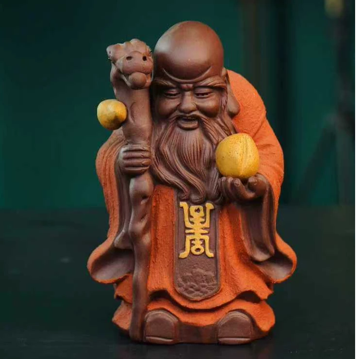 寿星公 宜兴摆件